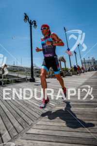 Home town guy Scott Defilippis (USA) leads on the  run at the Challenge Atlantic City on June 29, 2014 in Atlatntic City, NJ