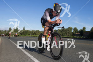 Callum Millward on bike at the 2014 Ironman 70.3 Vineman Triathlon on July 13 in Sonoma County, California