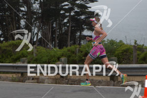 Leanda Cave on run at the 35th Annual Escape from Alcatraz Triathlon on June 7, 2015 in San Francisco, CA