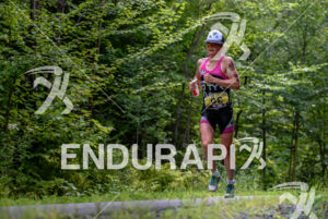 Mary Beth Ellis during the run portion of the at the 2015 Ironman Mont Tremblant in Quebec, Canada on August 16, 2015.