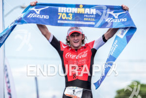 Tim Don wins the 2016 Ironman 70.3 Palmas South American Championship in Palmas, TO, Brazil on April 10, 2016.