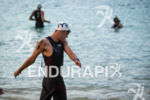 Andy Potts prepares for the swim start at the Ironman…